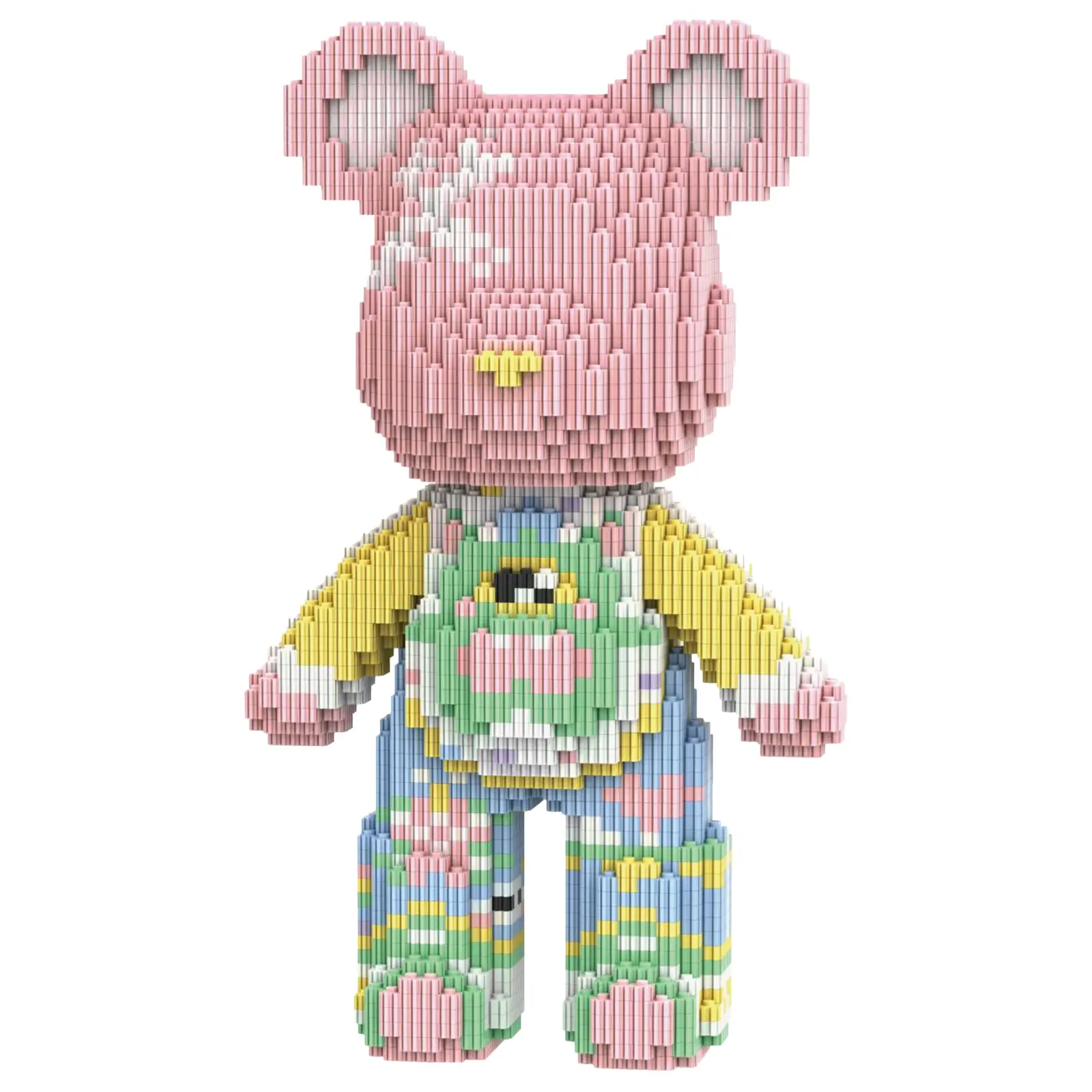 Pink Cartoon Bear Micro Building Blocks Set, 3220PCS DIY Collectible Figure, Cute Creative Building Project Gift
