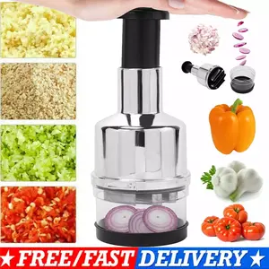 Vegetable Fruit Salad Hand Chopper Cutter Onion Garlic Peeler Food Slicer