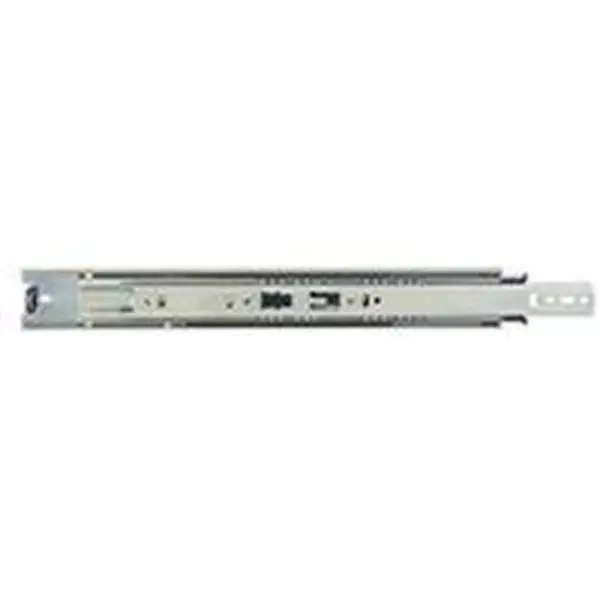 Knape & Vogt Mfg TT100P 100 lb Class Zinc Side-Mount Drawer Slides, 16 in Length, 1-1/8 in, Full Extension, Lever Disconnect, Non-Handed Design, Precision Ball Bearings, 1/2 in Clearance Required, Includes Installation Screws