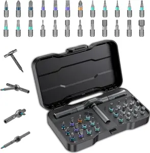 24 in 1 Magnetic Screwdriver Set,Rotary Ratchet Sscrewdriver Set, Multi-Function Repair Tool With Detachable Handle,DIY Enthusiast,Multifunctional Usage Scenarios