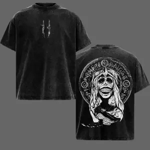 Sung Jin-Woo Oversized Anime T-Shirt, Solo Leveling Streetwear Tee, Jin-Woo Graphic Washed Cotton Shirt, Shadow Monarch Dark Aesthetic Outfit, Unisex Casual Drip, Gift For Anime Fans