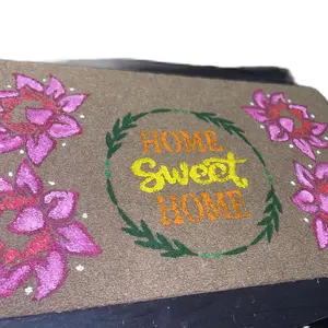 Lotus Flower Home Sweet Home Door Mat
