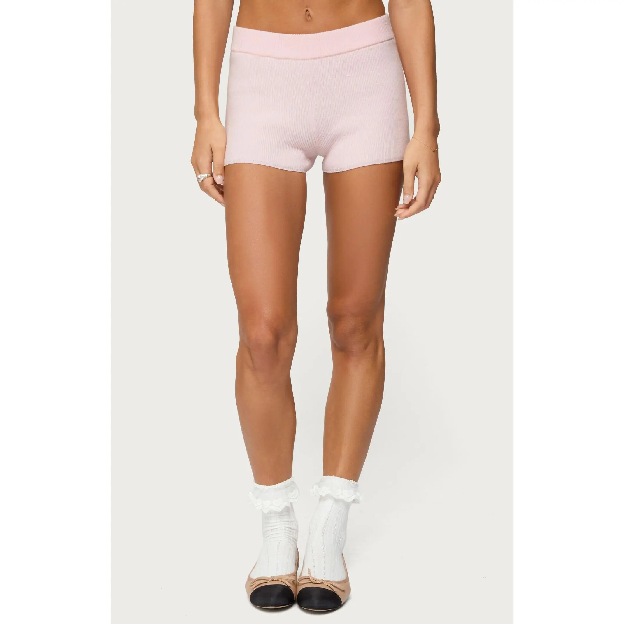 Edikted Women's Lorie Ribbed Knit Shorts
