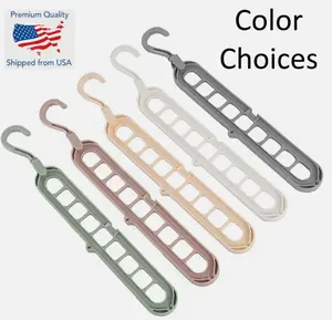 3D Folding Hanger 9 Hole Rotating Magic Closet Organizer Space Saver Saving Room