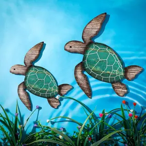 Wooden Turtle Design Wall Art, 2 Counts/set Modern Wall Decor, Wall Hanging Decor for Home Living Room Bedroom Study Room, Poster