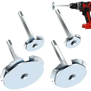 PVC Pipe Reamer, 4Pcs PVC Fitting Saver Tool for Removing SCH 40 from Hub, 1-1/2 In, 2 In, 3 In, 4 In Head, Bit Saver Set for PVC Plumbing, Fits 1/2" Variable Speed