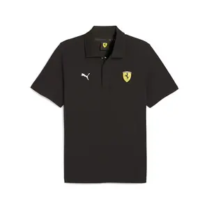 PUMA Mens Scuderia Ferrari Short Sleeve Shirt Casual Casual - Black