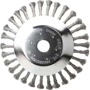 8 Inch Steel Wire Rotating Weed Brush Blade, Garden Cutting Tool for Moss Removal, Durable Trimming Accessory for Lawn Care
