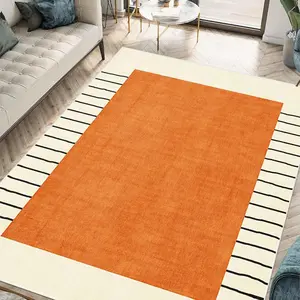 Modern Striped Pattern Rug, 1 Count Non-slip Soft Absorbent Carpet, Machine Washable Area Rug, Decorative Mat for Home Living Room Bedroom Hotel, Room Decor