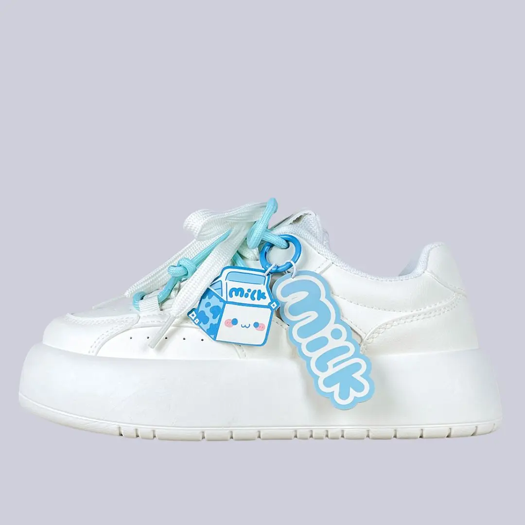 Baby Blue Milk Carton and Candy Chunky Casual Sneakers – Women's