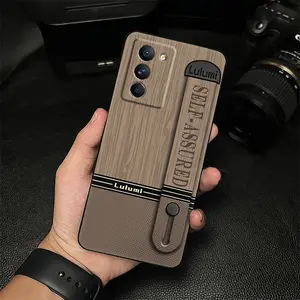 Plain color Fashion Design Phone Case For Lenovo Legion Y70 Dirt-resistant Wristband geometry mature personality protective Soft case simple Durable Waterproof Phone Holder