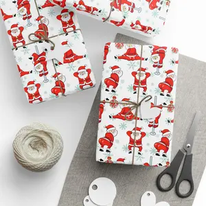 Funny Santa Dancing Pole Wrapping Paper, Funny Christmas Wrapping Paper, Dancing Santa Christmas Gift Wrap,  Gift Wrap for Christmas, Birthday, Holidays, Decorative Holiday Paper,  Meme Funny Christmas Wrapping Paper, Funny Gift Wrap