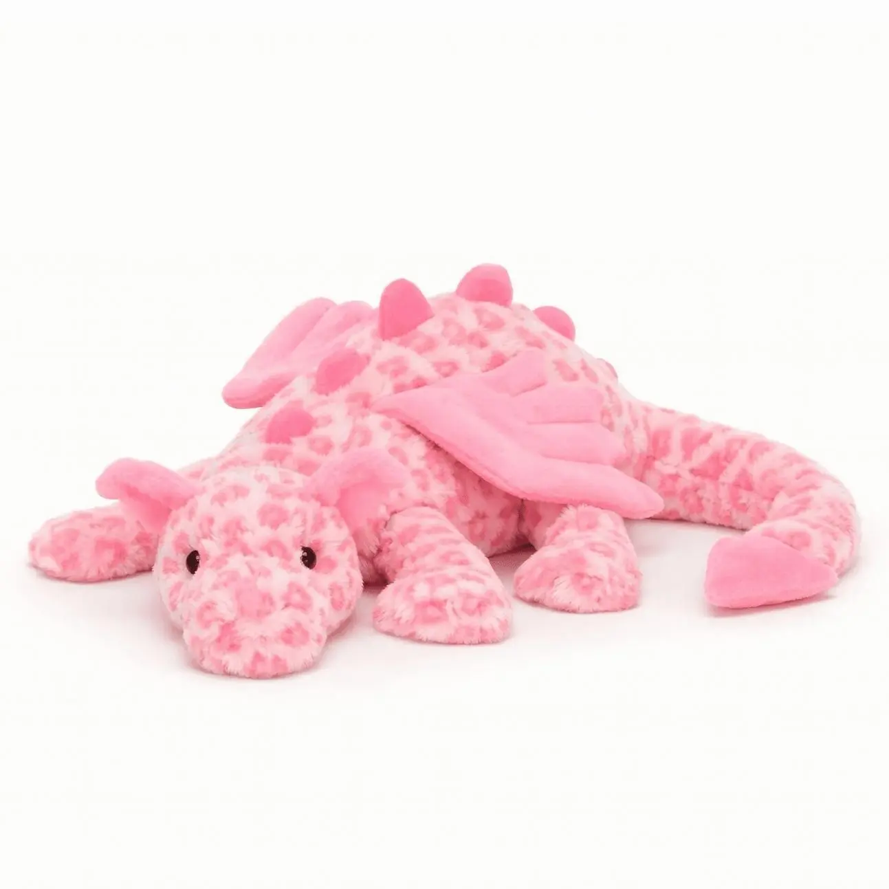 Jellycat (50cm) Leopard Pink Dragon Plush Doll – Soft Fantasy Dragon Collectible with Pink Wings, Cute Gift for Birthdays, Plush Collectors