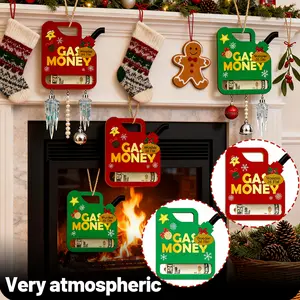 2PCS Humorous Christmas Gas Can Money Holder | Xmas Money Holder Cash Gift Packaging Money Card Adults Gift Stocking Stuffer Holiday Money Holder Christmas Vibes Hard to Shop For Couple