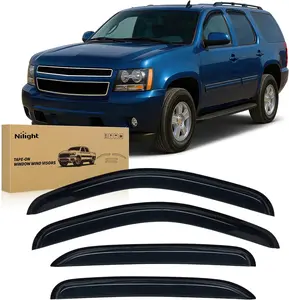 Nilight Window Rain Guards for Chevy Tahoe/GMC Yukon 2007 2008 2009 2010 2011 2012 2013 2014, Out-Channel Window Visors Vent Wind Deflectors-4PCS