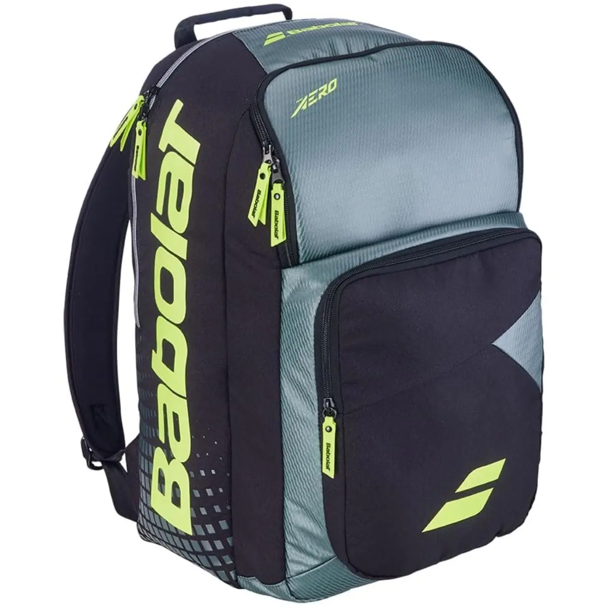 Babolat Pure Aero Tennis Backpack (Metallic Grey/Black/Fluo Yellow)