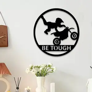 1pc Cool Kid Motocross and Dirt Bike Metal Wall Art, Cool Kid Motocross and Dirt Bike Statue Mural, Perfect for Living Room, Outdoor Space, Room Decor, New Year Decor, Ideal Gift for Kids christmas gifts