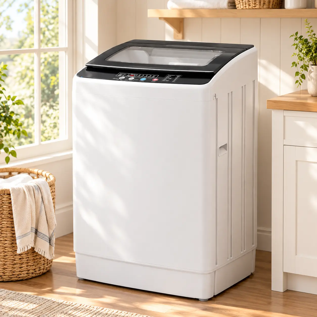 Auertech Fully Automatic Portable Washer & Spin Dryer Combo - Auto Cleaning Machine with 10 Wash Cycles, Drain Pump, 24H Delay Timer for Apartment, RV, Portable Washer And Dryer