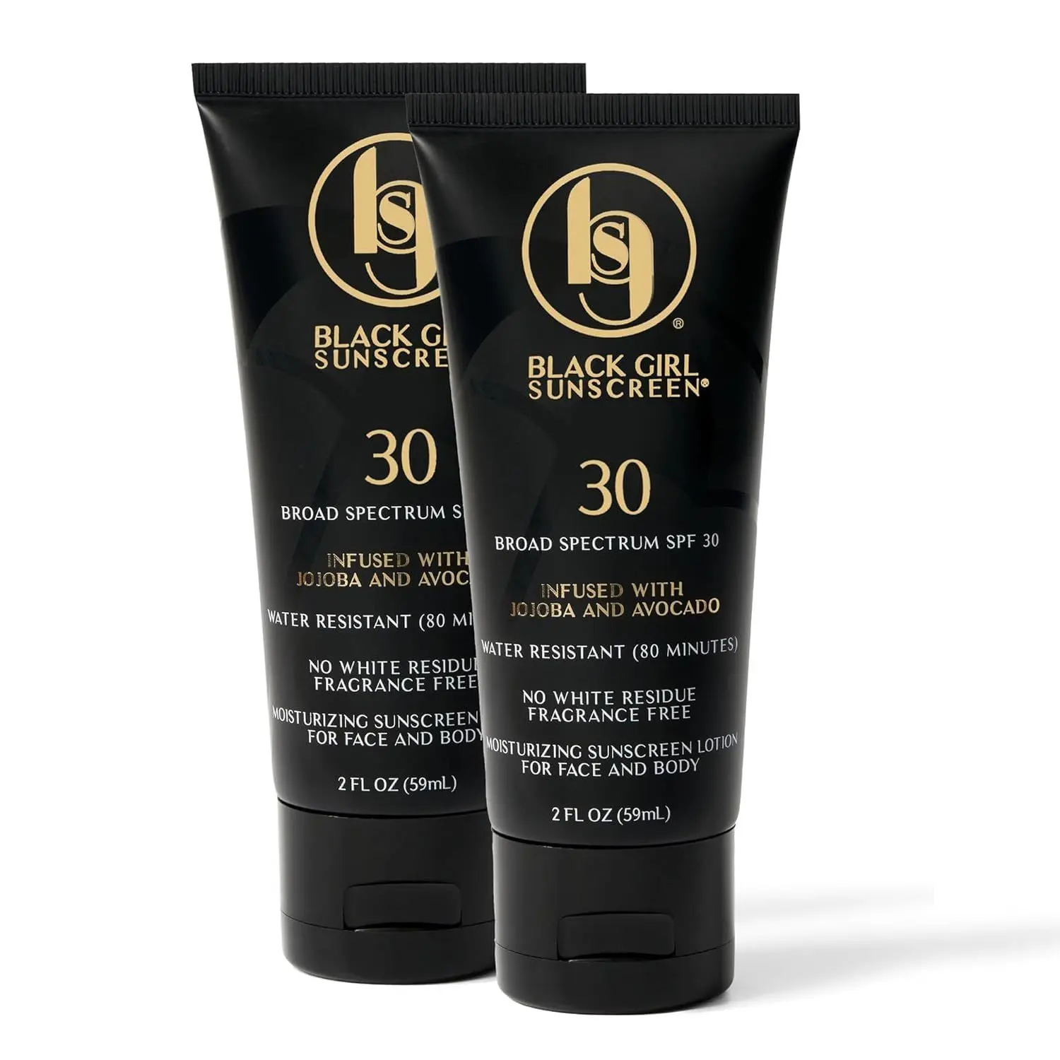 Black Girl Sunscreen SPF 30 for the Face & Body - Moisturizing Sun Protection, SPF 30, Sun Lotion for Women, Ultra Sheer, Travel Size Sunscreen, No White Cast for Melanin Rich Skin - 2 fl oz