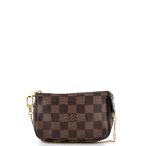 Pre-owned Louis Vuitton Canvas Coated Shoulder Bags Pochette Accessoires Damier Mini