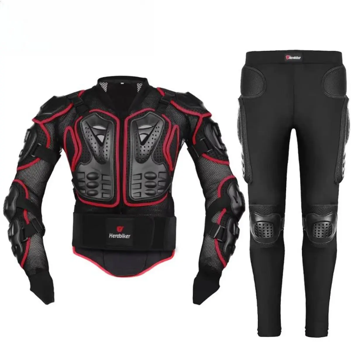 Men Motorcycle Full Body Armor Jacket & Protective Pants Breathable Mesh Motocross Racing Protective Gear, Enduro Dirt Bike Riding Safety Equipment Father's Day Gift