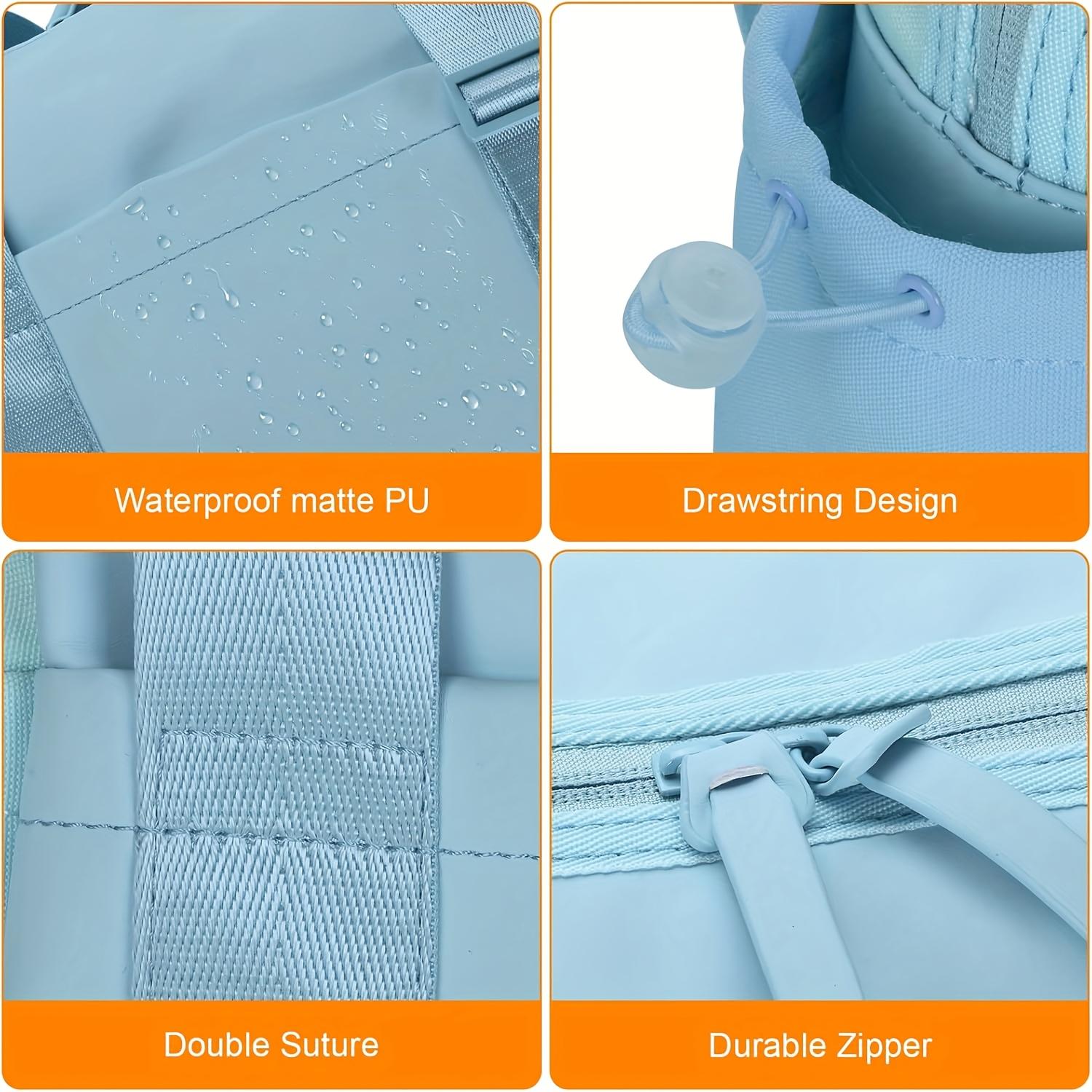 Compact Waterproof Gym Tote for Women, Lightweight Sports Duffel with Wet Pocket, Adorable Fitness Travel Bag for Pool, Beach and Daily Gym Use