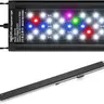 Seaoura LED Aquarium Light, 18-24 Inch Adjustable Retractable Metal Stand, Compact ABS Full Spectrum 5-Column LED Spread Light with DIY Timer Memory, 15min Gradual On, SMD2835 Chips, 6500K, 89CRI, Dimmable for Freshwater Fish Tanks & Plant Growth