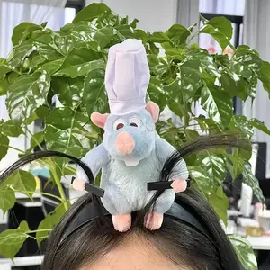 FASHION - Ratatouille Hairband New Cartoon Plush Doll Headband French Wide-brimmed Hairpin Photo Headdress Creativity Girl Gift