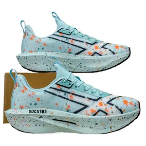 Men's athletic shoes, breathable fabric upper, non-slip, wear-resistant, and shock-absorbing sole, safety lace-up design, round toe running shoes, suitable for all seasons.