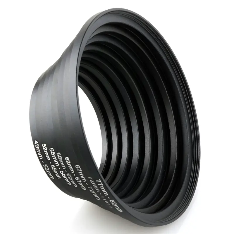 Lightdow 8-Piece Filter Ring Adapter Set, Step-Up Lens Adapters for Camera Lens Filters, Camera Photography Accessories