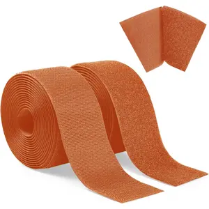 Sew  Hook and Loop Tape, 0.79in*1.09Yard Nylon Fabric Fastener Strips, Self Adhesive Heavy Duty Strips Fastener for Clothing Sewing Crafts and DIY Projects, Orange