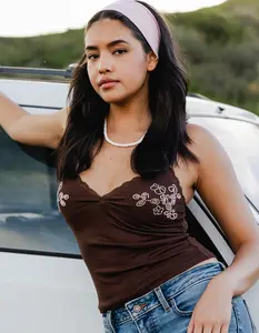 FULL TILT Womens Beaded Tank Top