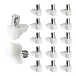 20/40/80 pcs, White Shelf Pegs, 5mm Plastic Shelf Support Pins, Cabinet Shelf Clips Holder Pins for Bookcase Shelves Cupboard