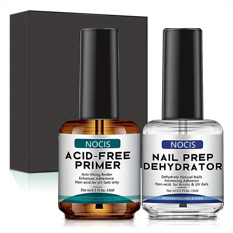 Nail Dehydrator & Bond Primer Kit, 2 Counts/set Manicure Nail Art & Nail Polish, Acrylic Nail Supplies Primer Nail Tech Must Haves Set, Gel Nail Polish, Nail Products