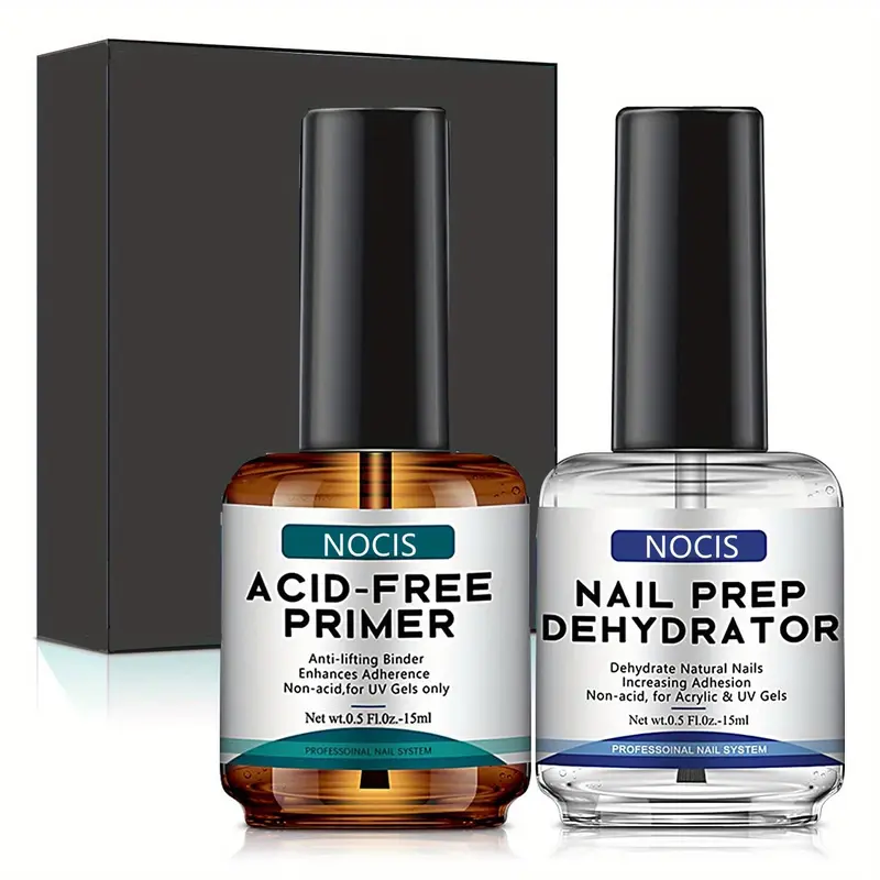 Nail Dehydrator & Bond Primer Kit, 2 Counts/set Manicure Nail Art & Nail Polish, Acrylic Nail Supplies Primer Nail Tech Must Haves Set, Gel Nail Polish, Nail Products