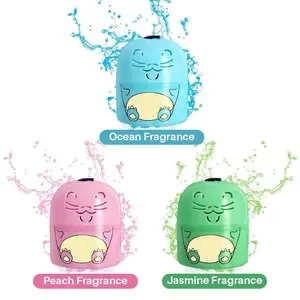 [GET 3PCS]Toilet Bowl Cleaner Bottle, Cute Dinosaur-Shaped Bathroom Toilet Tank Cleaner with Ocean, Jasmine, and Peach Scent