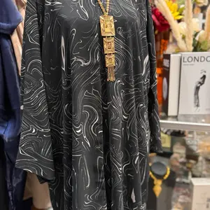 Foz abaya prayer ootd pearls decor linen cheap abayas elegant design