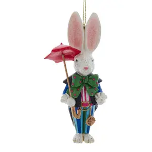 Hollywood Nutcrackers White Rabbit Ornament