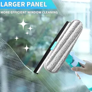 4-in-1 Glass Cleaning Brush - Manual Multi-functional Cleaning Tool With Spray, Scrubbing And Polishing Functions Ergonomic Handle Design