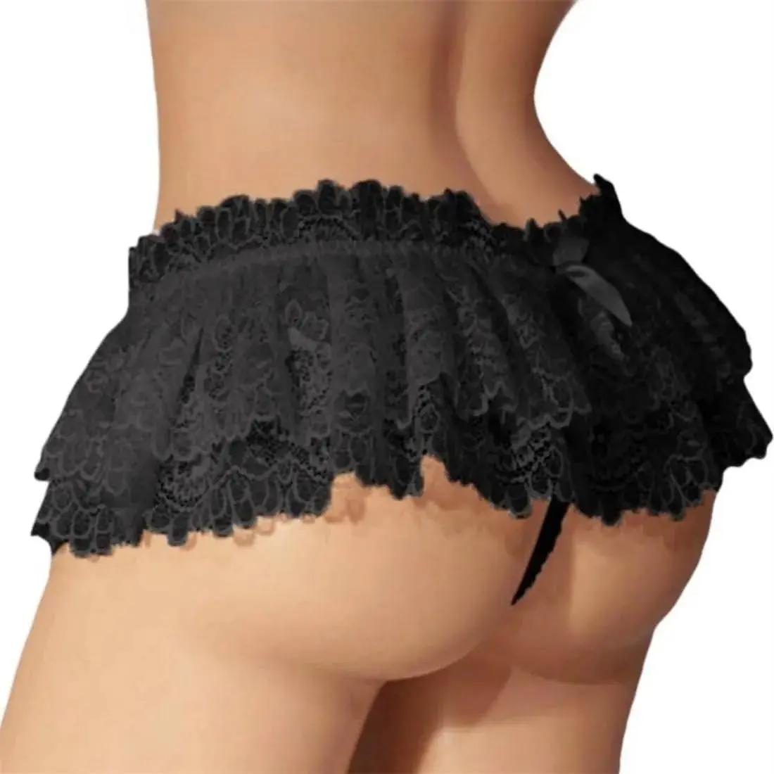 Sissy Clothes For Men Gay Lingerie Male Thong Underwear Sexy Crossdressers  Panties Lace Mini Skirt Elastic One Size - TikTok Shop