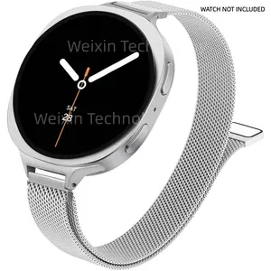 Thin metal strap, Smartwatch strap, suitable for Samsung Galaxy Watch 8/8 Classic Band 40mm 44mm 46mm men's and women's Milan metal strap, stainless steel mesh ring magnetic strap 1 piece Smart Watch Accessories