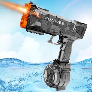 Electric Water Gun for Adult & Kid, Most Strongest Water Pistol Long Range 28-32 FT, Powerful High Powered Automatic Classic Squirt Gun Fully Auto Water Blaster, Swimming Pool Outdoor Toy Game Watergun Waterblaster Christmas Gift