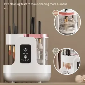 Fast Clean Dry Electric Brush Cleaner, 3-in-1 Auto Sanitizer for All Brushes Sponges, USB Portable Vanity Travel Must-Have for Women Father’s Day Present,Mother's Day gifts, party gifts, party supplies