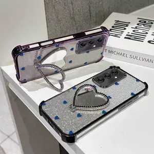 1 Piece Suitable For Galaxy A06/A05/A05s/A04e/A04/A03s/A02/A03/A02s/A03 Global Version Full Blue Heart Phone Case Cover Made From Flexible Enhancing Elegant And Stand In Party Suitable For Galaxy A05s