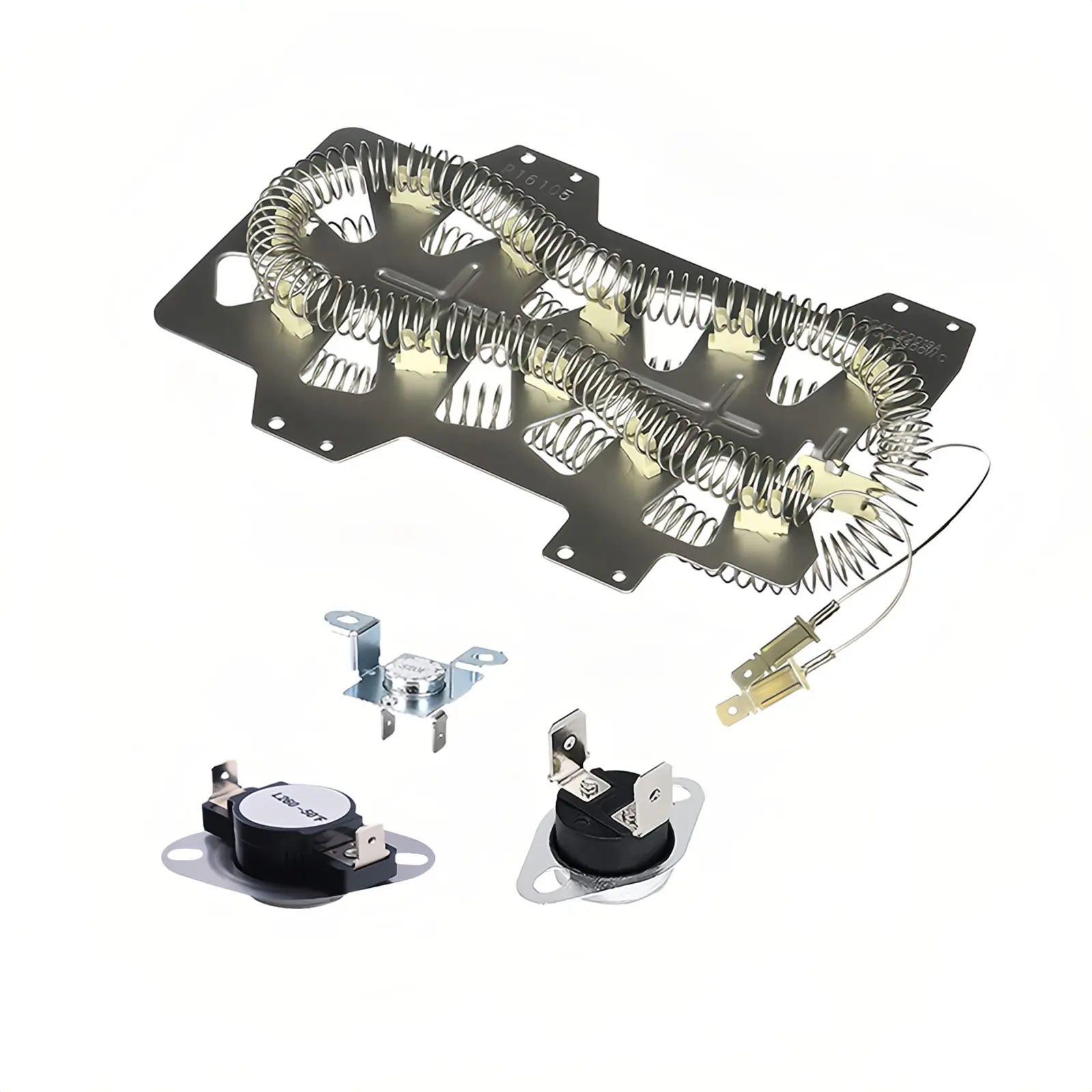 OEM‑Equivalent Dryer Heating Element Assembly DC47‑00019A, Full Repair Kit with Thermostat & Thermal Fuse Components, Quick DIY Solution for Broken Samsung Dryer Heating Issues
