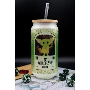 Dungeons & Dragons 18oz Frosted Glass Can Tumbler - Goblin