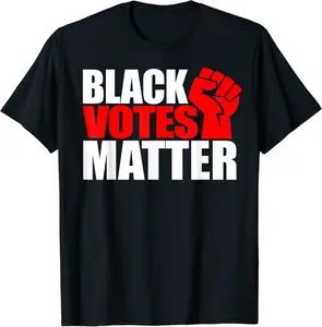 Black votes Matter red fist Black Lives Matter T-Shirt - Tamauziabro Shop 77B08HN39Y25