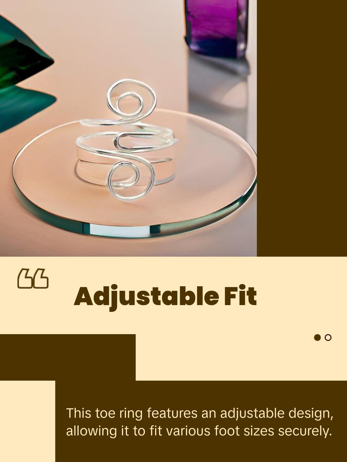 Toe Ring - 14 k Gold Filled or Sterling Silver - Adjustable