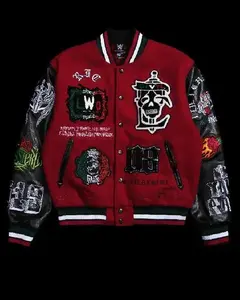 WWE Latino World Order Varsity Jacket, Retro Wrestling Letterman Outerwear, Radiant Fan Street Style