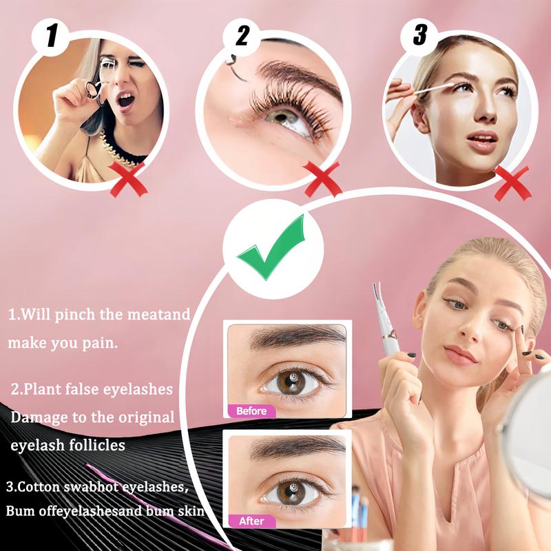 Electric Eyelash Curler for Women, Heated Lash Curler with 3 Temperature Settings, Fast Heating, Rechargeable, Anti-Scald Design, Best Gift